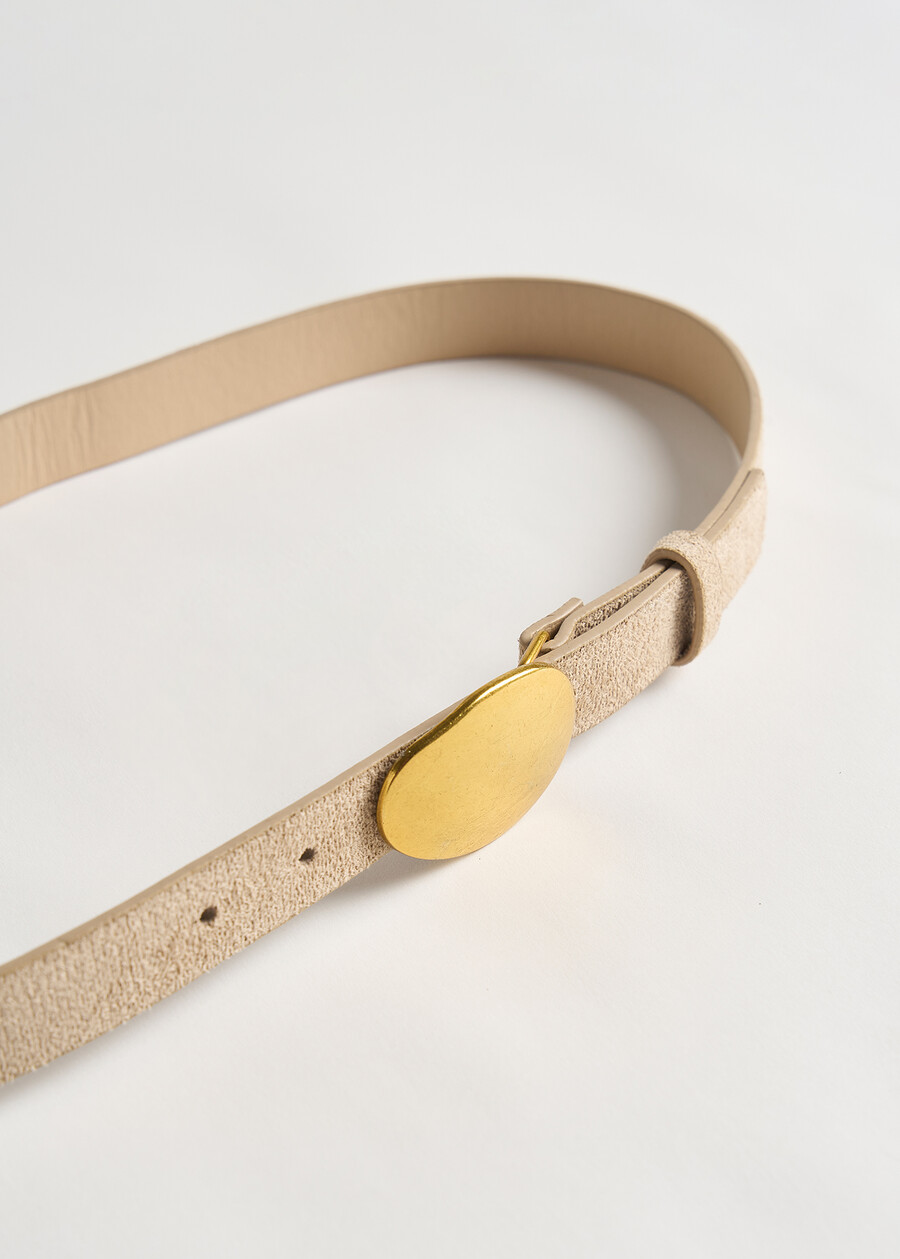 Corinne faux-suede belt BEIGE Woman , image number 3
