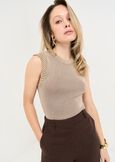 Trilly lurex and pleated top GOLD Woman image number 1