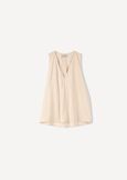 Tullio satin V-neck top ARANCIONEBEIGE Woman image number 6
