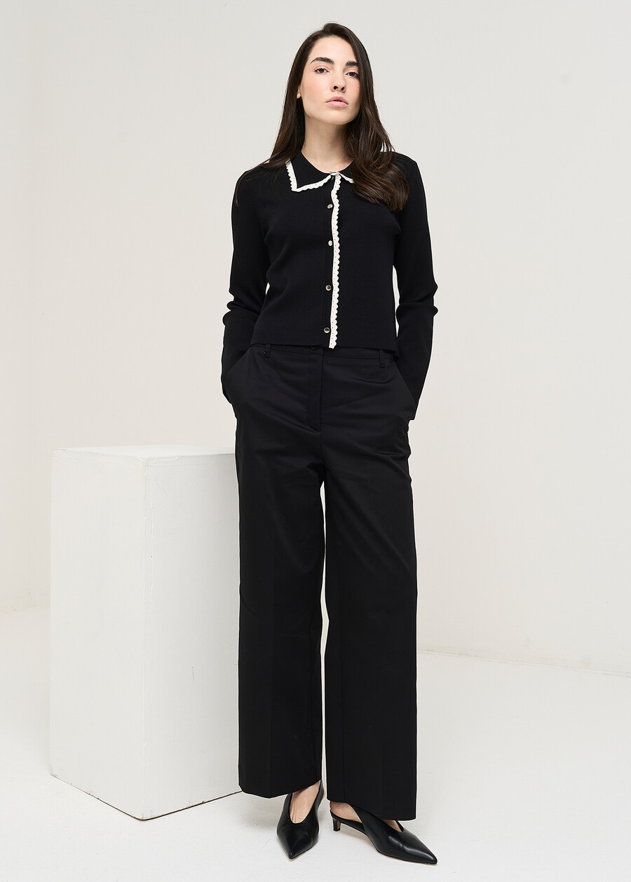 Cody polo neck cardigan NERO BLACK Woman , image number 4
