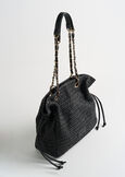 Friends raffia drawstring bag BEIGENERO BLACK Woman image number 3