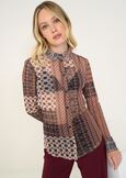 Calyd mesh shirt with Seventy print GRIGIO TORTORA Woman image number 1