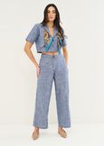 Ciarly 100% cotton shrug DENIM Woman image number 4