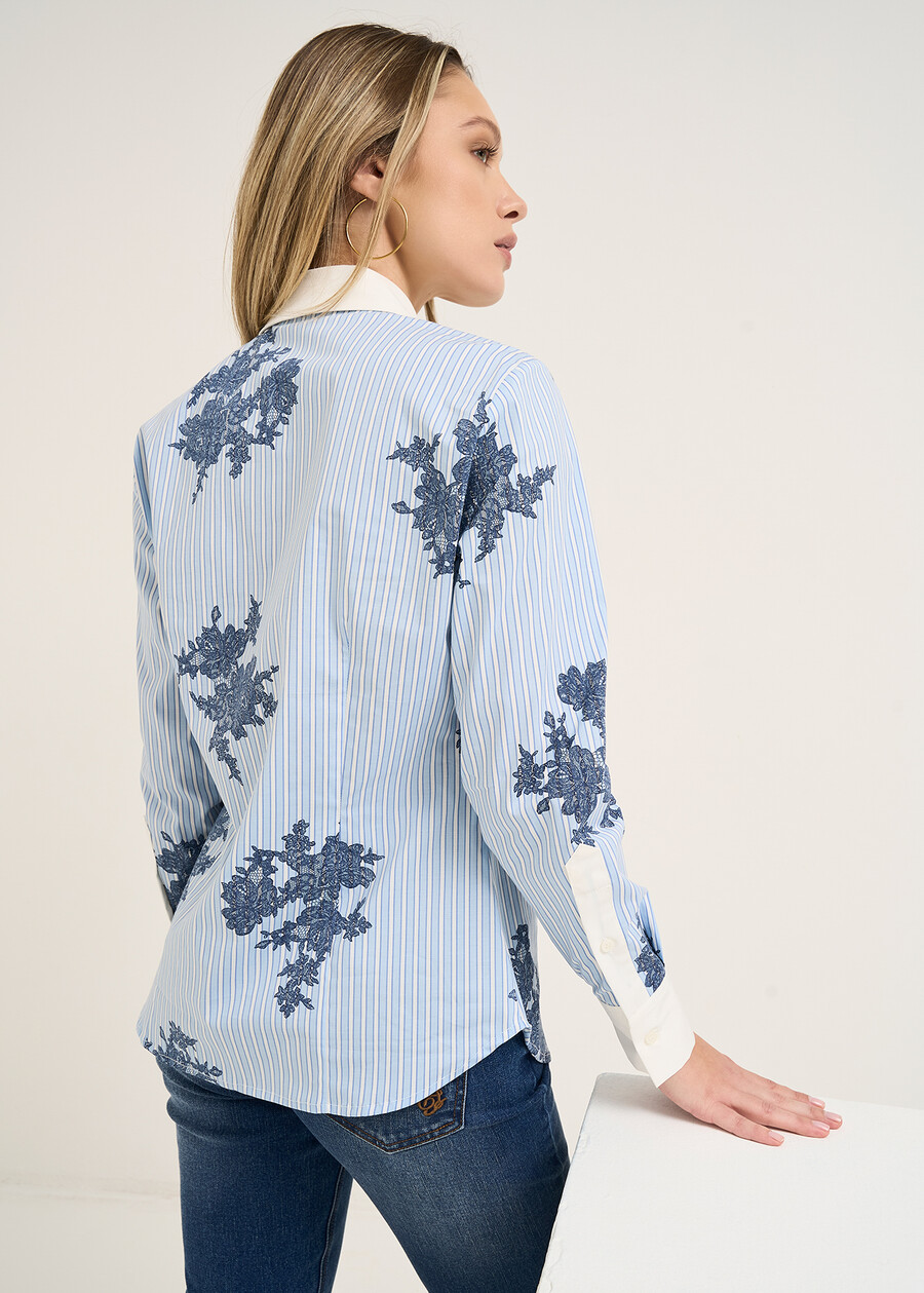 Cilly striped and floral shirt BIANCO WHITE Woman , image number 3