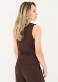 Gionny tailored vest MARRONEMABKS Woman image number 4