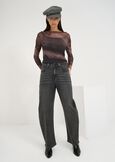 Dexter baggy jeans with rhinestones GREY DENIM Woman image number 1