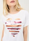 Shirley T-shirt with sequin heart BIANCO WHITE Woman image number 2