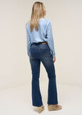 Cindy 5-pocket flare jeans with slit DENIM MEDIUM DENIM Woman image number 6