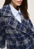 Carl checkered short coat BLU BLUE Woman image number 3