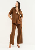 Patrick cotton trousers MARRONE Woman image number 1