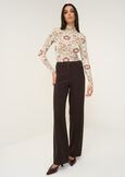 Smart printed high-neck t-shirt VERDE Woman image number 4