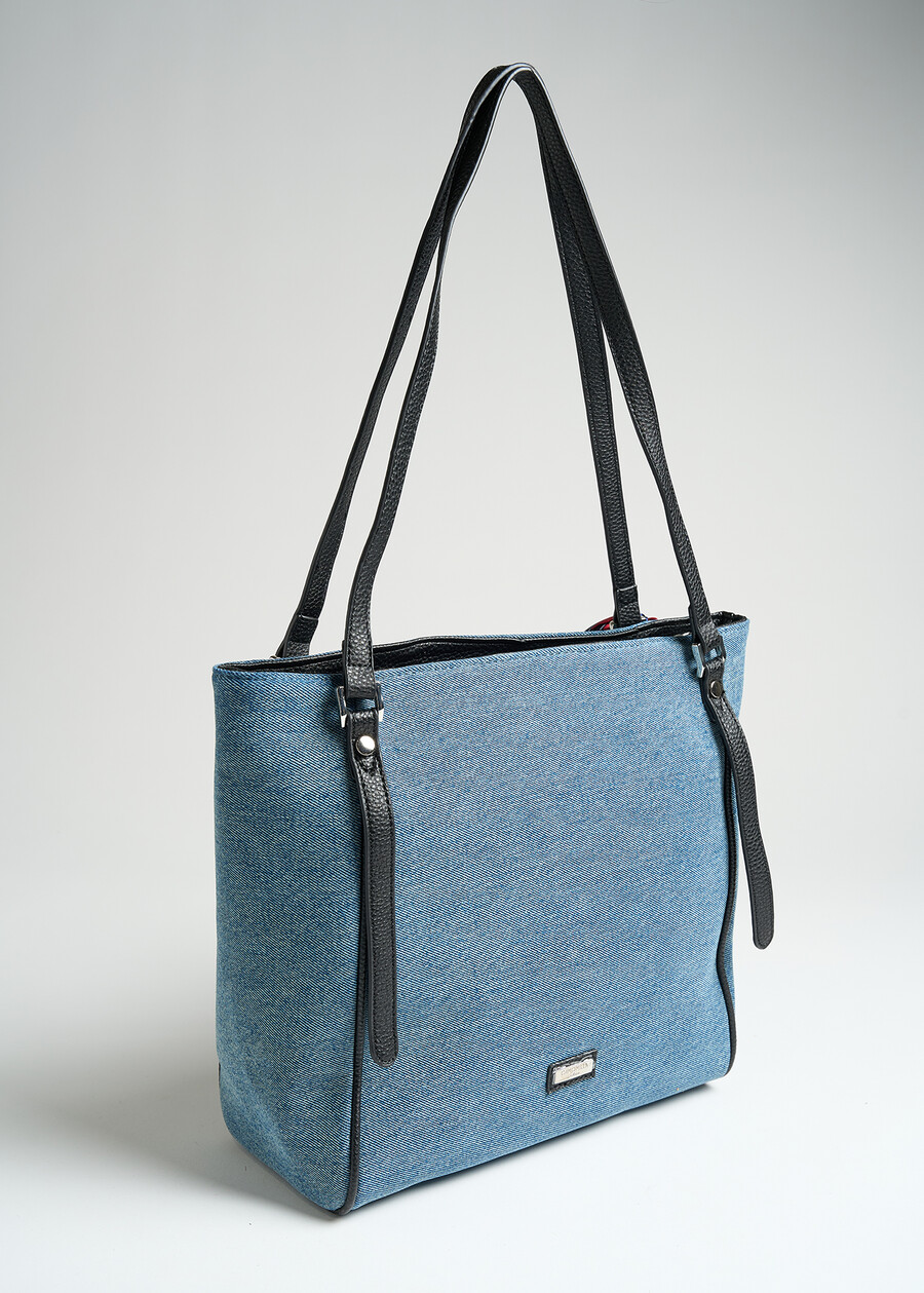 Bely denim rhinestone shopper CELESTE POLVERE Woman , image number 4