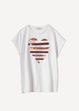 Shirley T-shirt with sequin heart BIANCO WHITE Woman image number 5