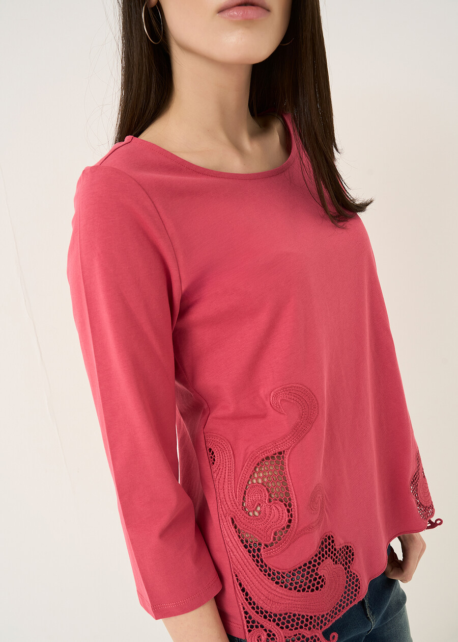 Samanta Madonna embroidery T-shirt ROSSO Woman , image number 2