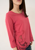 Samanta Madonna embroidery T-shirt ROSSO Woman image number 2