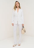 Giorgia-O linen blend trousers BLUROSABIANCO WHITEROSA FUCSIA Woman image number 1