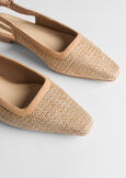 Samoa woven fabric slingbacks BEIGE DOESKIN Woman image number 3