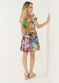 Arold printed cotton mini dress GIALLO MANGO Woman image number 4