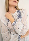 Carmen embroidered cotton shirt BEIGE LATTE Woman image number 2