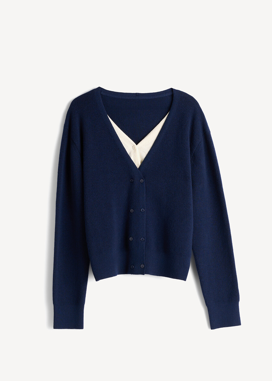Mirage double-effect knit BLU NAVY Woman , image number 5