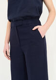 Paky linen blend trousers MARRONEMABKSBLU Woman image number 4