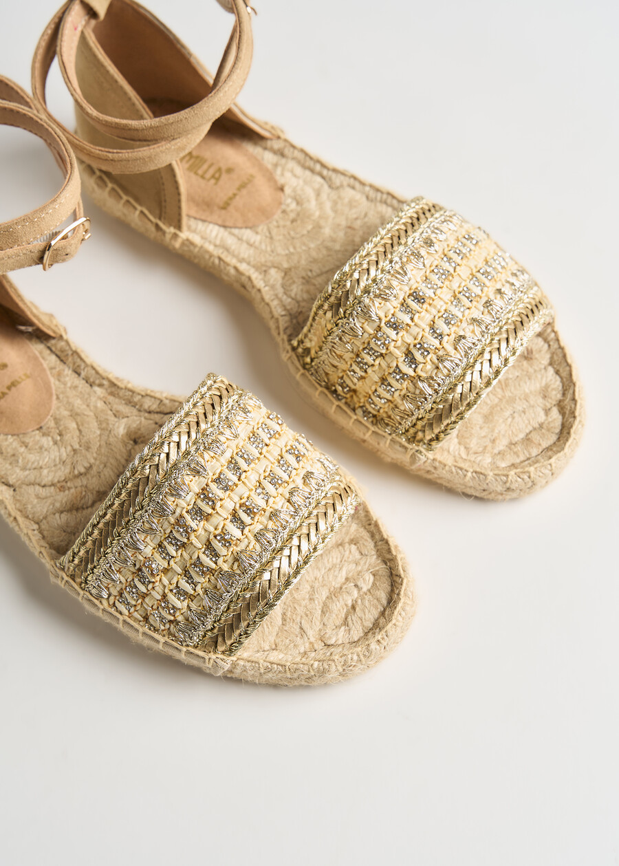 Silvy gold embroidery espadrilles GOLD Woman , image number 3