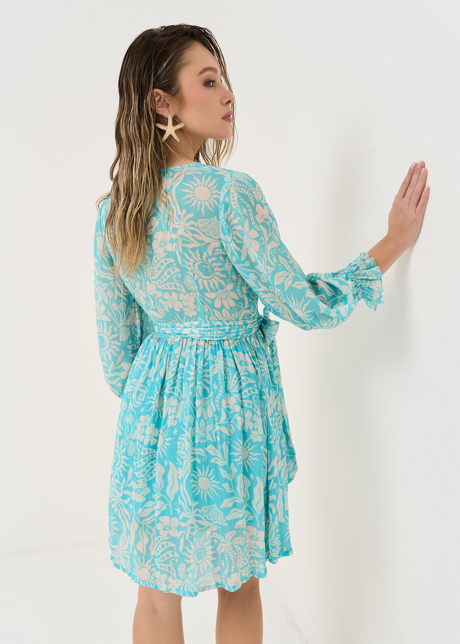Aleandro Studio viscose wrap dress AZZURO AZZURRO Woman , image number 4