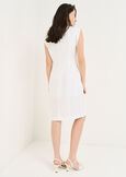 Afef linen blend sheath dress BLUROSABIANCO WHITE Woman image number 4