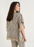 Brigida wide scarf-print shirt NERO BLACK Woman image number 3