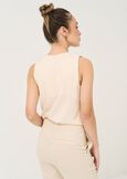 Tullio satin V-neck top ARANCIONEBEIGE Woman image number 4