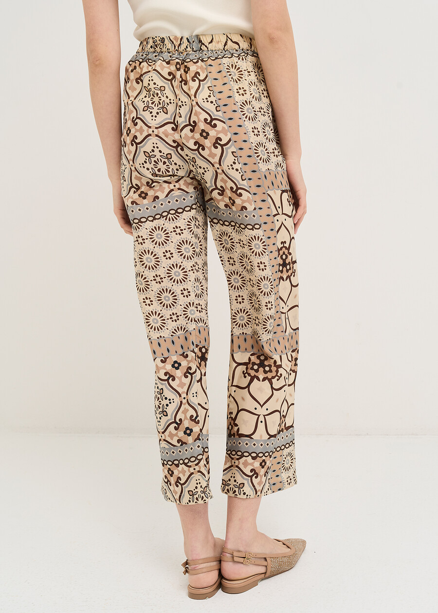 Pendy light patterned capris BLU AVIONBEIGE Woman , image number 4