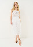 Giael openwork midi skirt BIANCO WHITE Woman image number 1