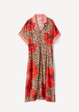 Amely midi dress in printed cotton ROSSO Woman image number 4