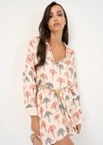 Cady V-neck maxi shirt BEIGE LATTE Woman image number 2