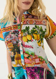 Arold printed cotton mini dress GIALLO MANGO Woman image number 3