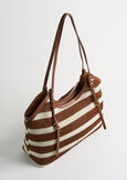 Beagle striped mesh shopping bag MARRONEBLU BLUE Woman image number 3