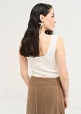 Toby slim tank BEIGE LATTE Woman image number 4