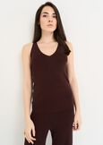 Thinker lurex knit top MARRONE Woman image number 1