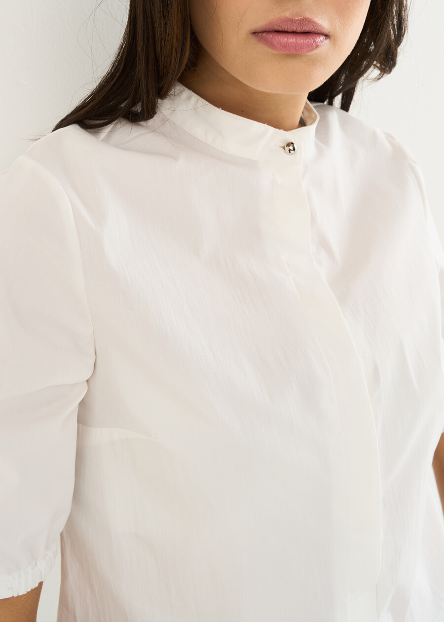 Coeur cotton blend blouse BIANCO WHITEAZZURO AZZURRO Woman , image number 2