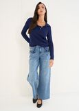 Margaret knit polo with faux vest BEIGE LATTEBLU Woman image number 4