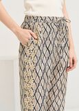 Pier printed capri trousers NERO BLACK Woman image number 4