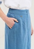 Gabriella long skirt in linen blend MARRONEBLU AVION Woman image number 3