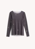 Silvia printed mesh t-shirt NERO BLACK Woman image number 6