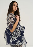 Briana-A cashmere print bag BLU Woman image number 1