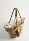 Briges straw and faux leather tote BEIGE DESERT Woman image number 3
