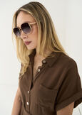 Metal sunglasses shaded lenses GOLD Woman image number 1