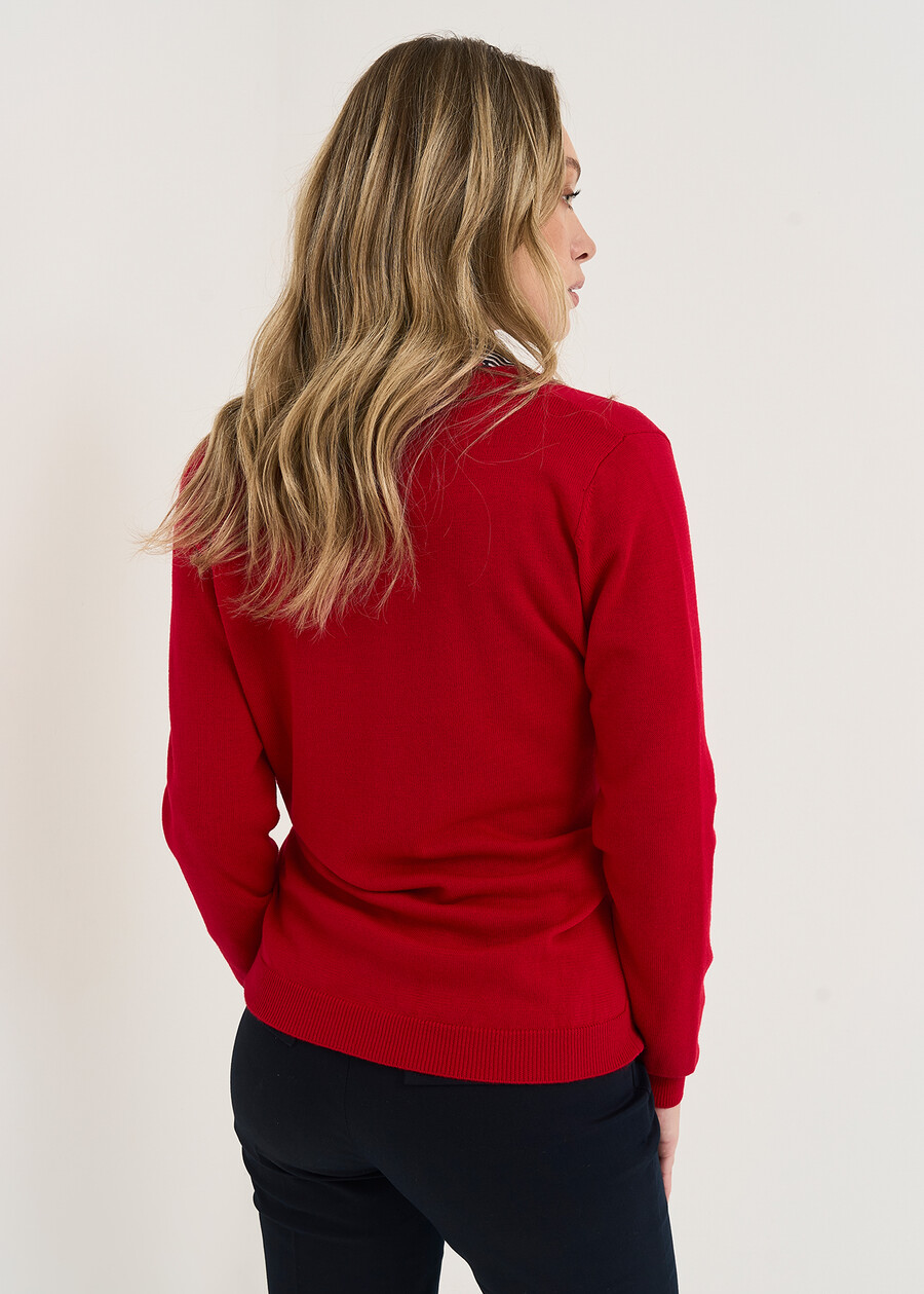 Clio crew neck cardigan ARANCIONEROSSO Woman , image number 3