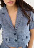 Ciarly 100% cotton shrug DENIM Woman image number 2