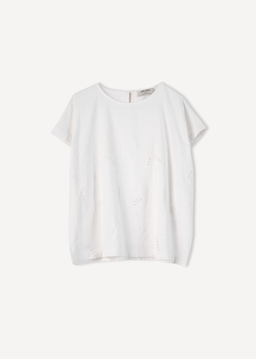 Stella cotton and embroidery T-shirt BEIGE LATTE Woman , image number 5