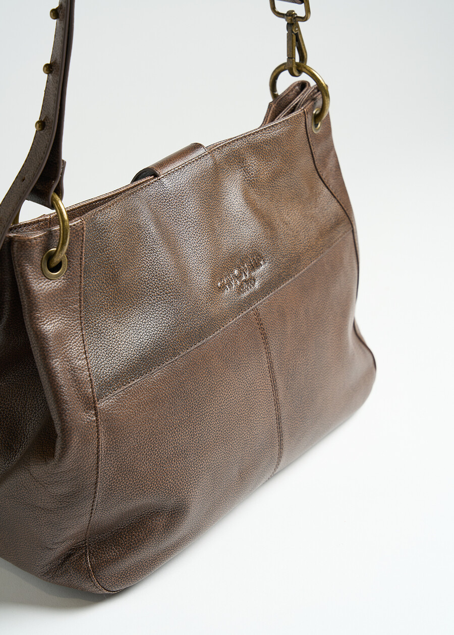 Blond real leather shoulder bag MARRONE Woman , image number 4